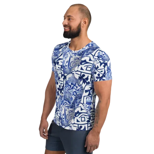 Cobalt Ceramics on a Men's Athletic T-Shirt