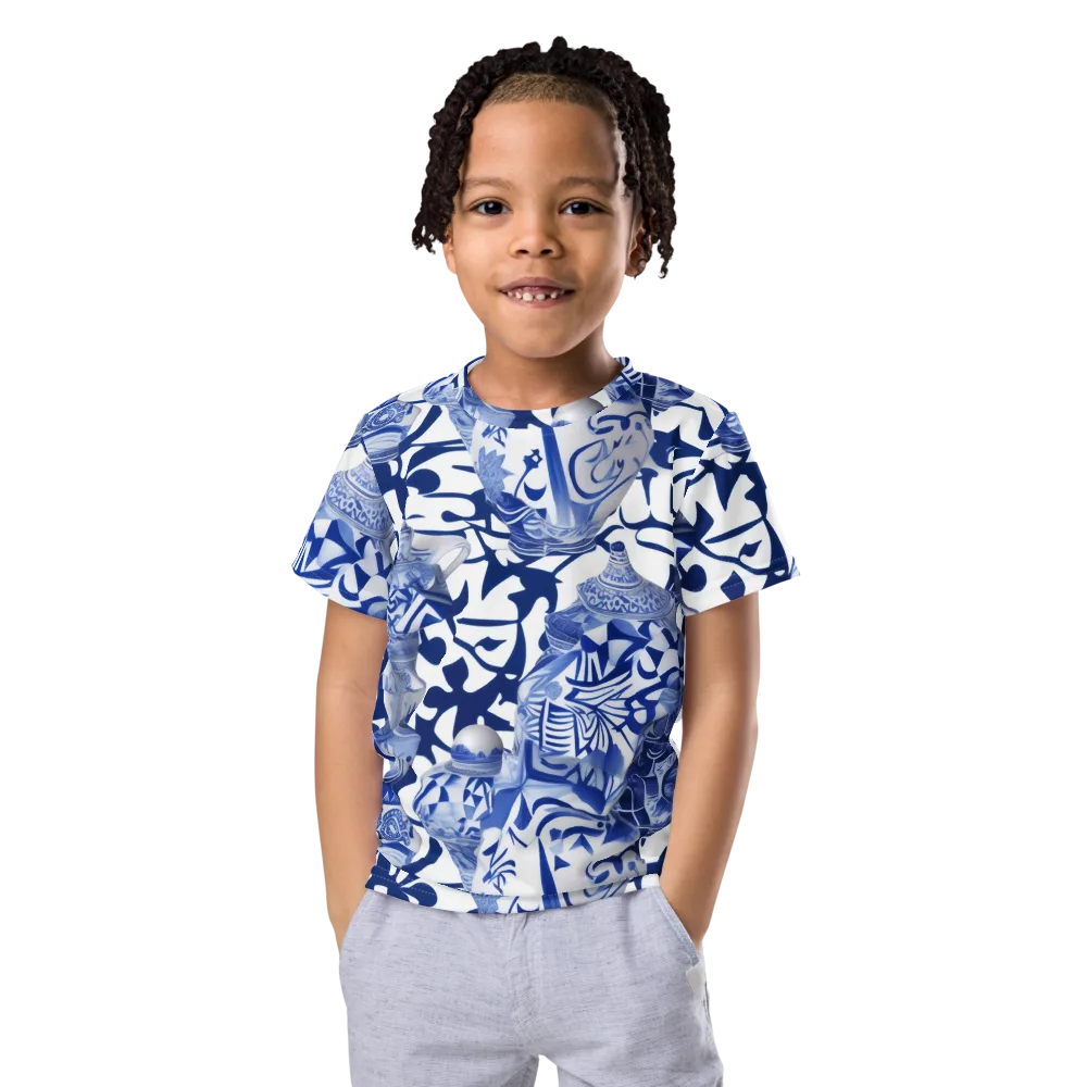 Cobalt Ceramics on Kids Crew Neck T-Shirt — Front