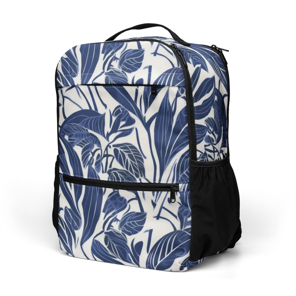 Blue Garden on Utility Backpack — Left Front