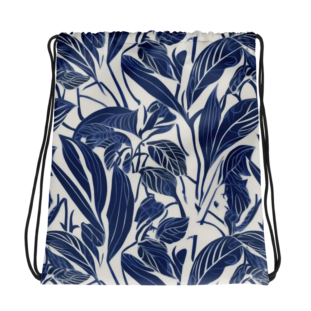 Blue Garden on Drawstring Bag — Photo