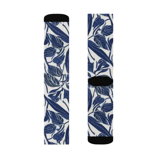 Blue Garden on a Socks