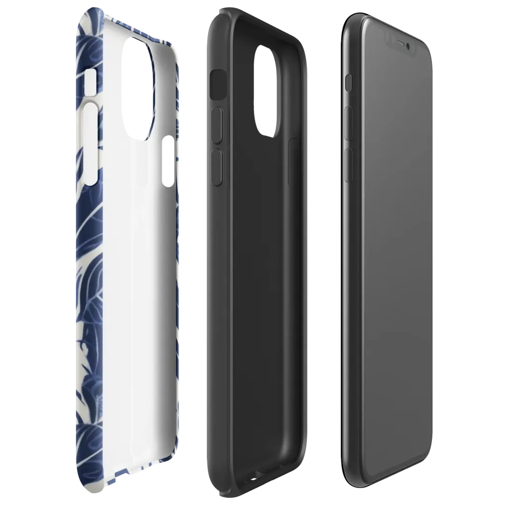 Blue Garden on Tough Case for iPhone® — Right
