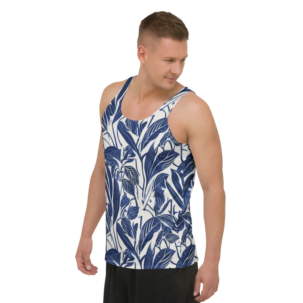 Blue Garden on Men's Tank Top — Left Front