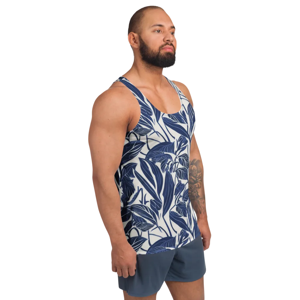Blue Garden on Men's Tank Top — Right Front