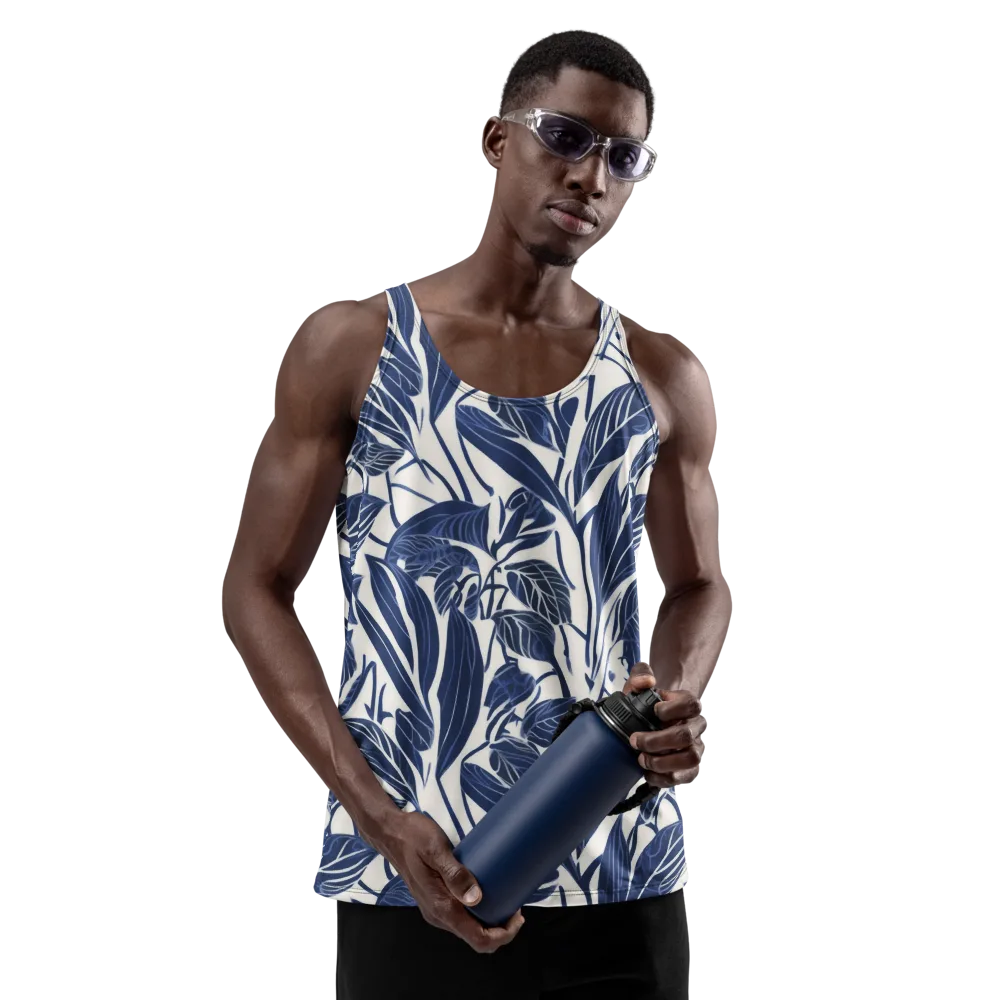 Blue Garden on Men's Tank Top — Front