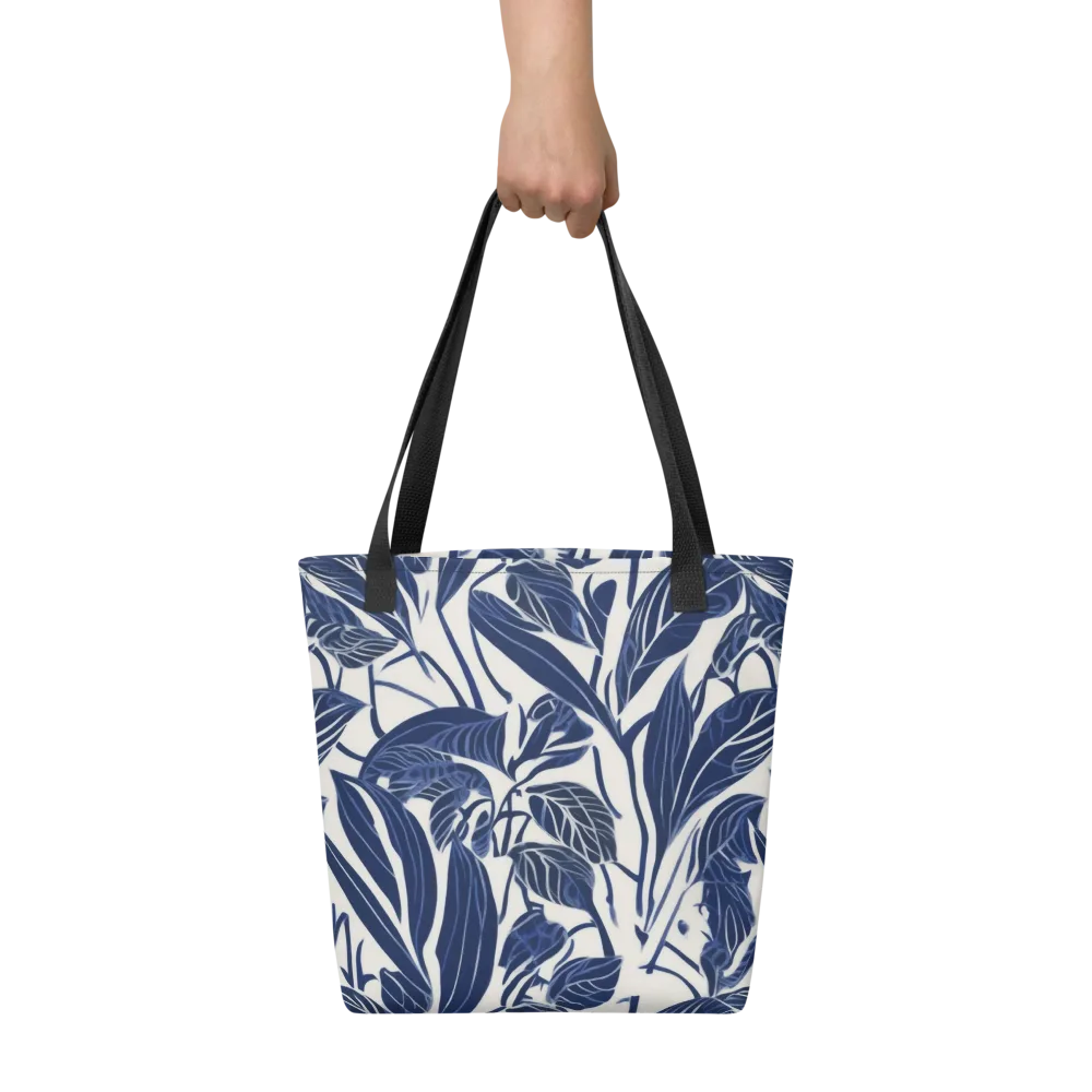 Blue Garden on Tote Bag — Front