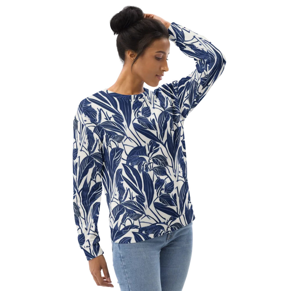 Blue Garden on Sweatshirt — Right Front