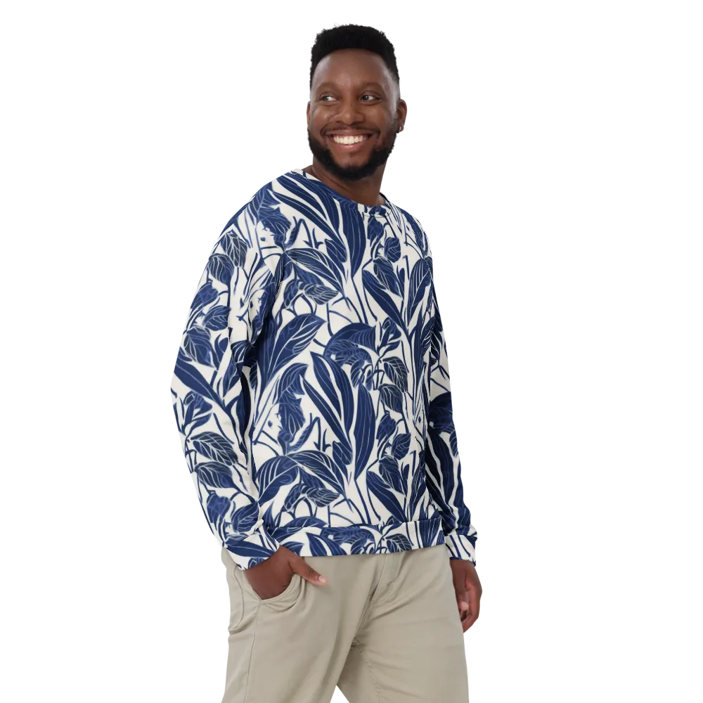 Blue Garden on Sweatshirt — Front