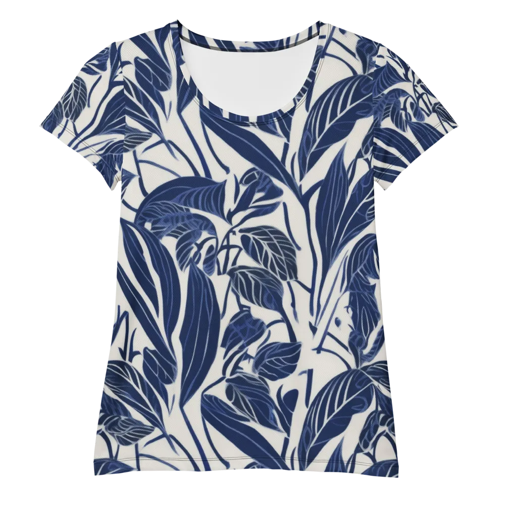 Blue Garden on Women's Athletic T-Shirt — Front