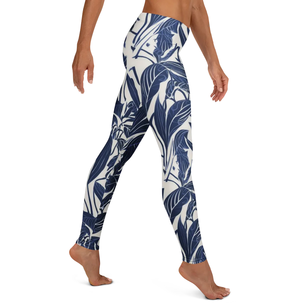 Blue Garden on Leggings — Right