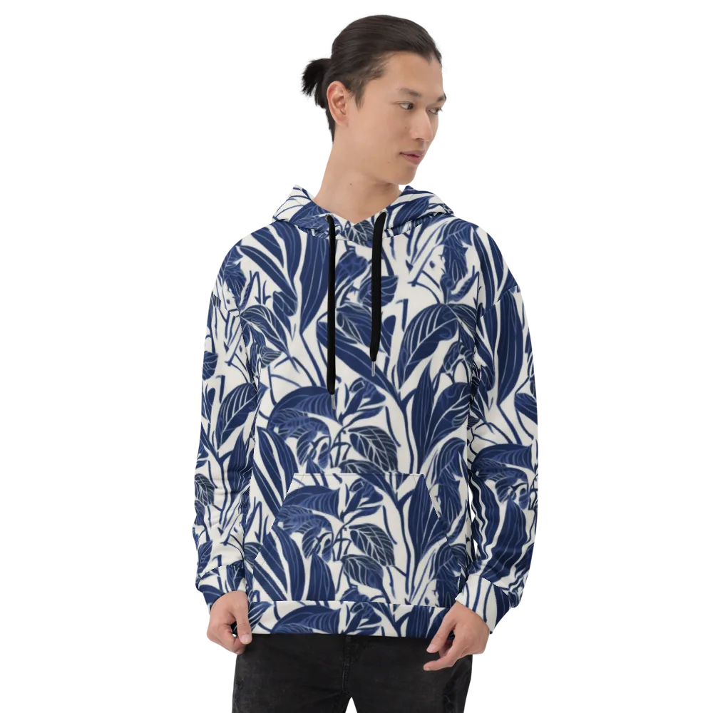 Blue Garden on Hoodie — Front
