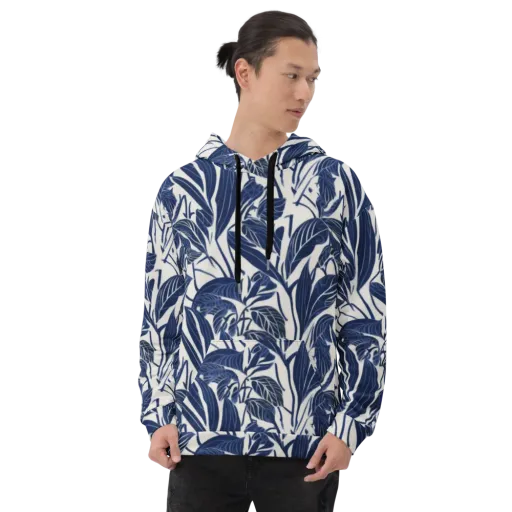 Blue Garden on a Hoodie
