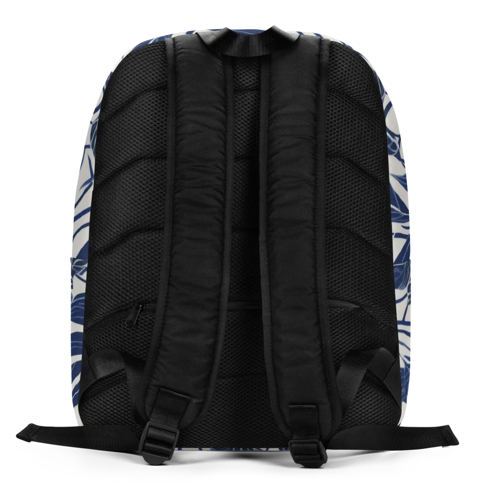 Blue Garden on Minimalist Backpack — Back