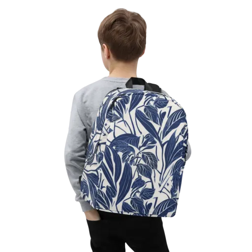 Blue Garden on a Minimalist Backpack