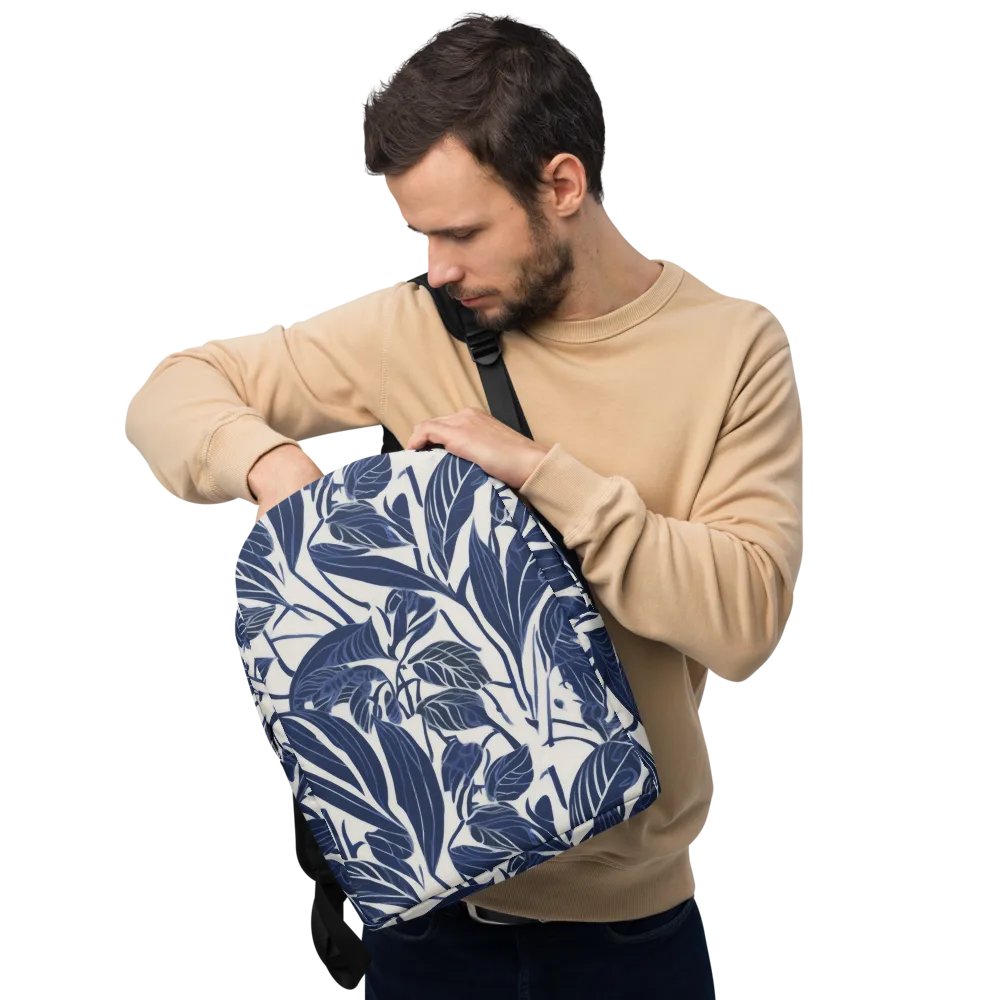 Blue Garden on Minimalist Backpack — Front