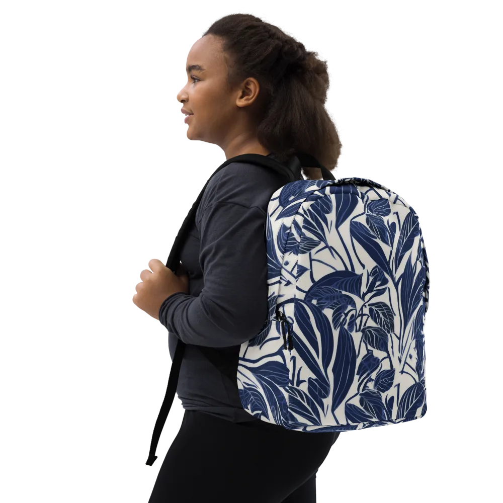 Blue Garden on Minimalist Backpack — Right Front