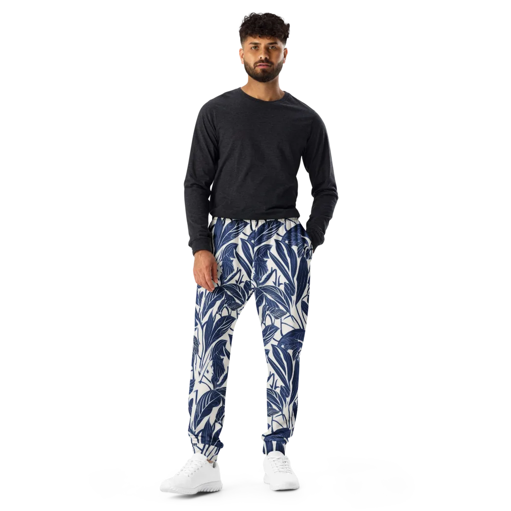 Blue Garden on Men's Joggers — Front