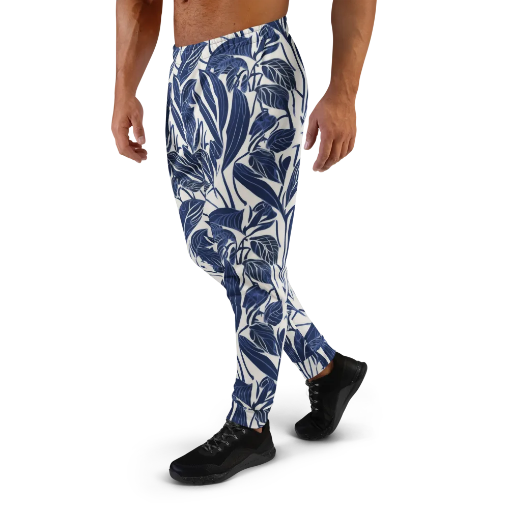 Blue Garden on Men's Joggers — Left