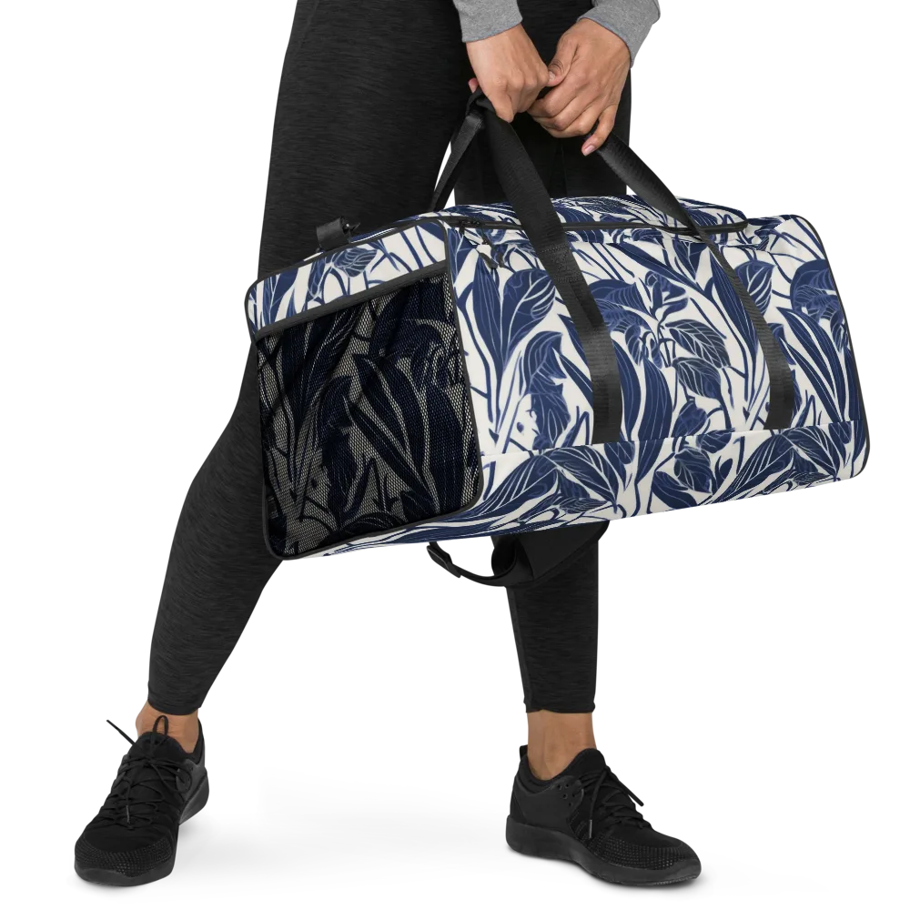 Blue Garden on Duffle Bag — Right Front
