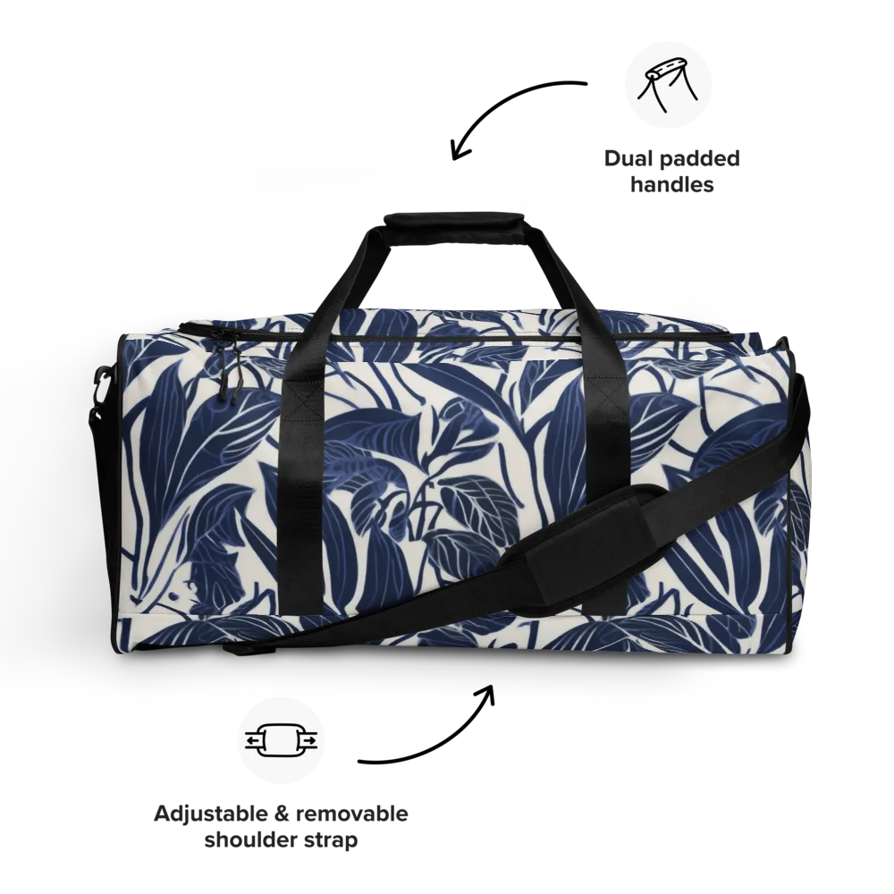 Blue Garden on Duffle Bag — Front