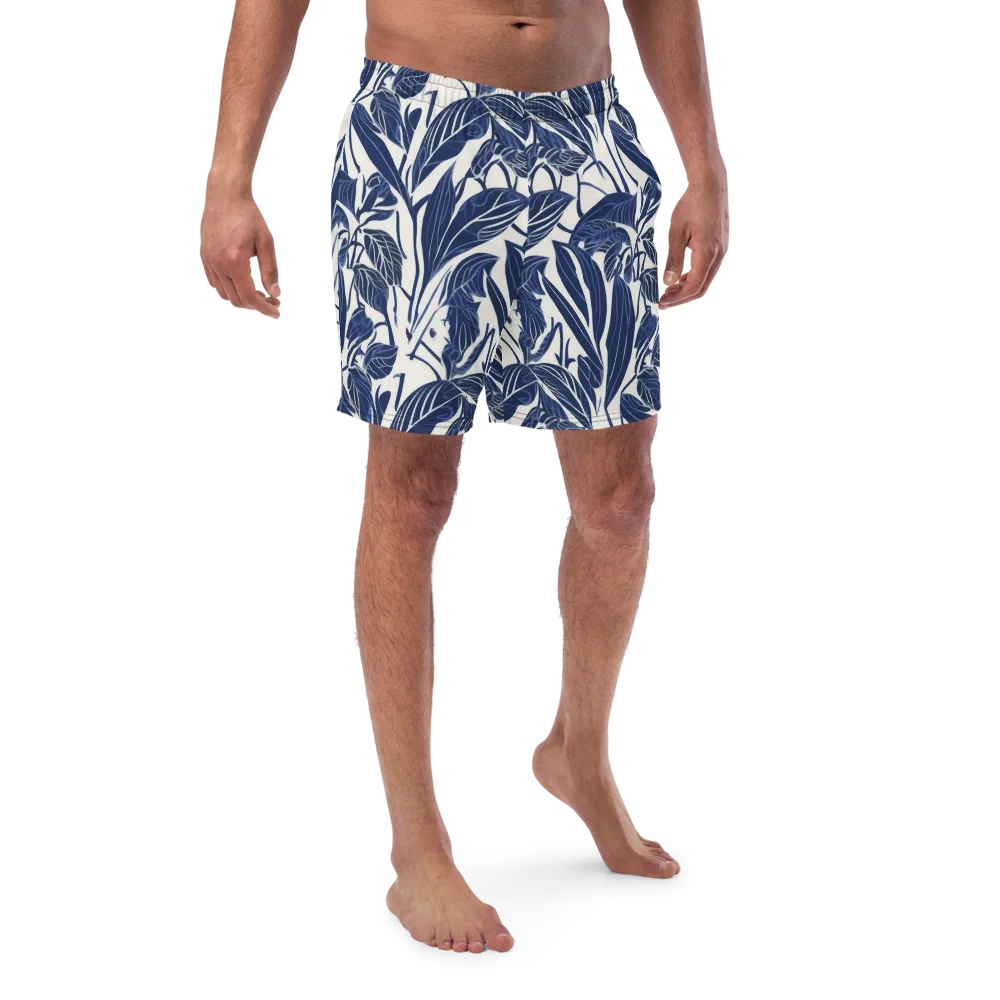 Blue Garden on Swim Trunks — Front