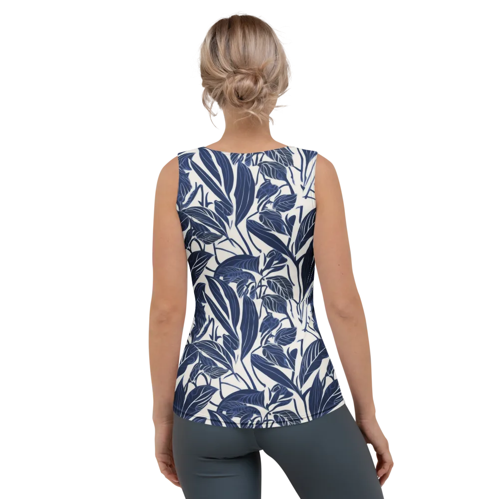 Blue Garden on Women's Tank Top — Back