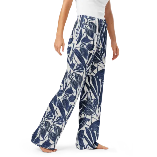 Blue Garden on a Women's Pajama Pants