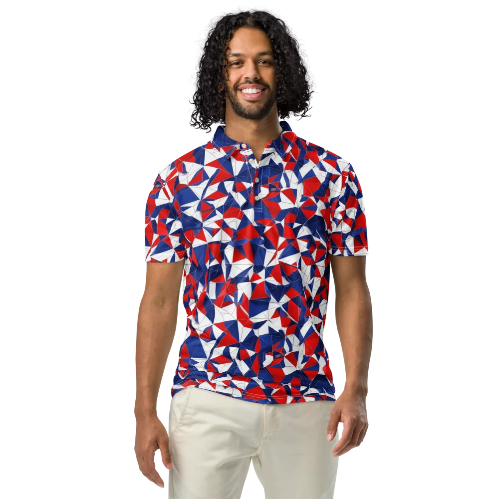Patriot Prism on Men's Slim Fit Polo Shirt — Front