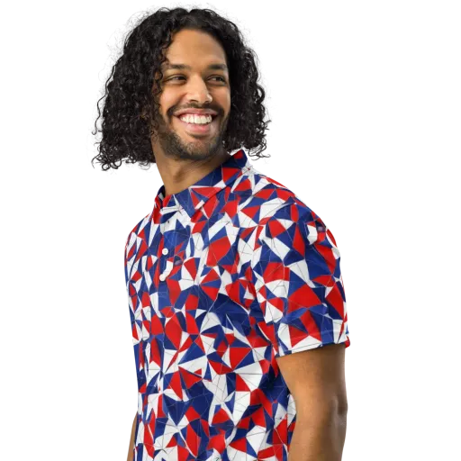 Patriot Prism on a Men's Slim Fit Polo Shirt