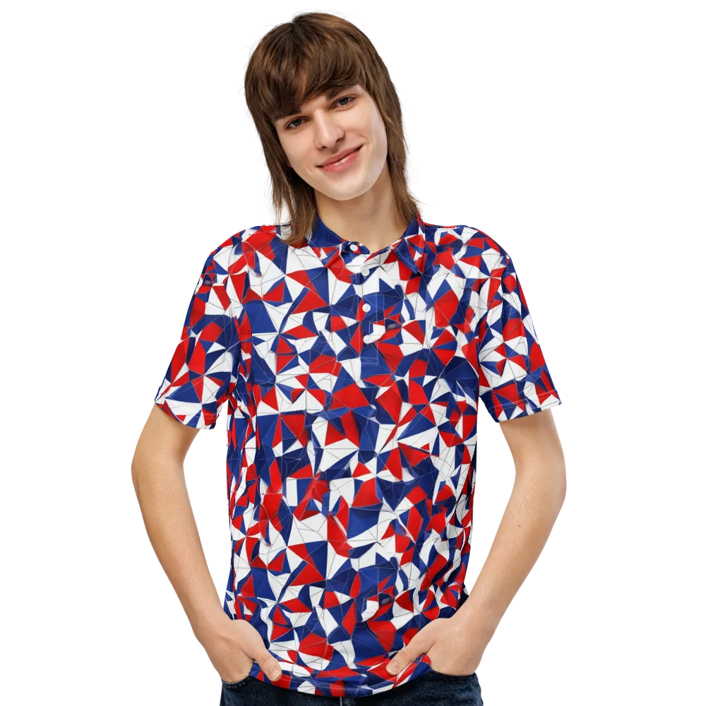 Patriot Prism on Men's Slim Fit Polo Shirt — Front