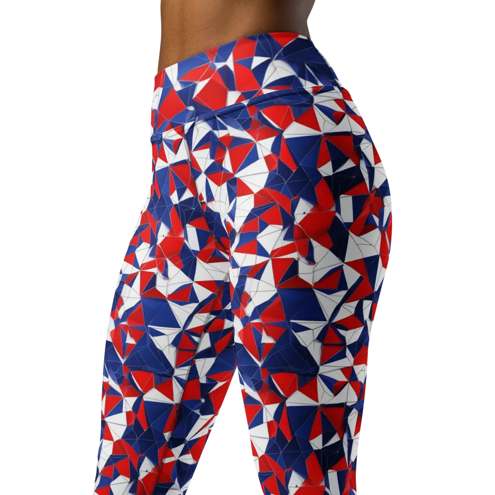 Patriot Prism on Yoga Leggings — Left Front