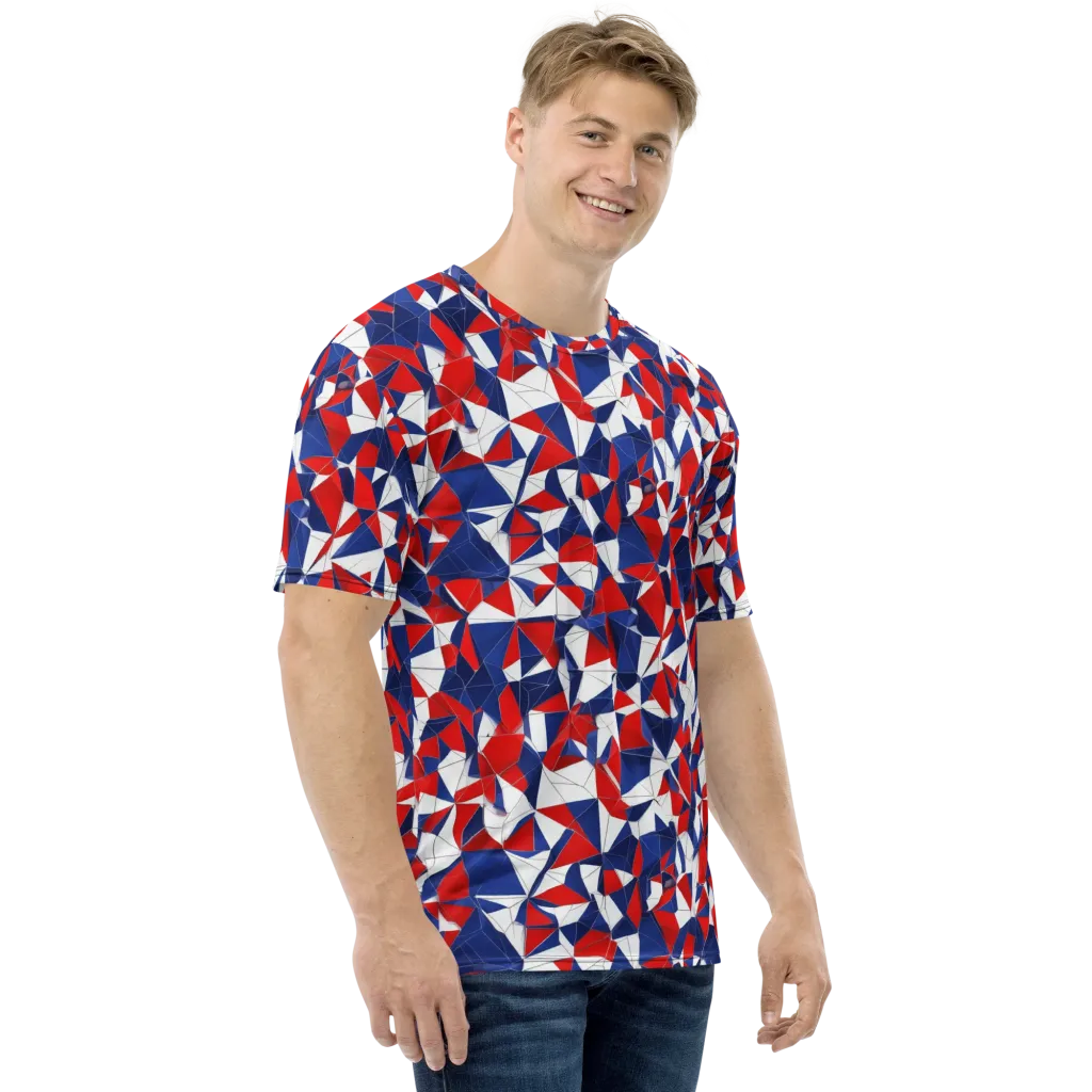Patriot Prism on Men's Crew Neck T-Shirt — Right