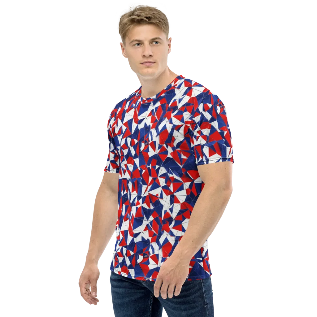 Patriot Prism on Men's Crew Neck T-Shirt — Left