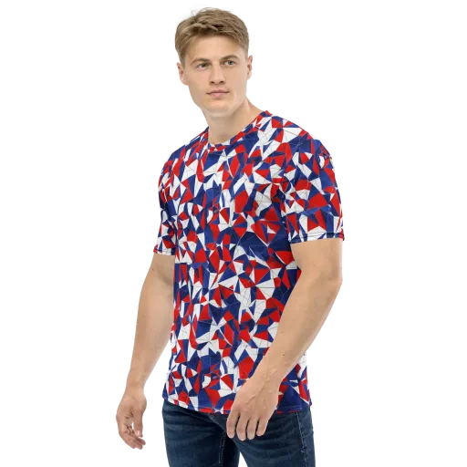 Patriot Prism on a Men's Crew Neck T-Shirt
