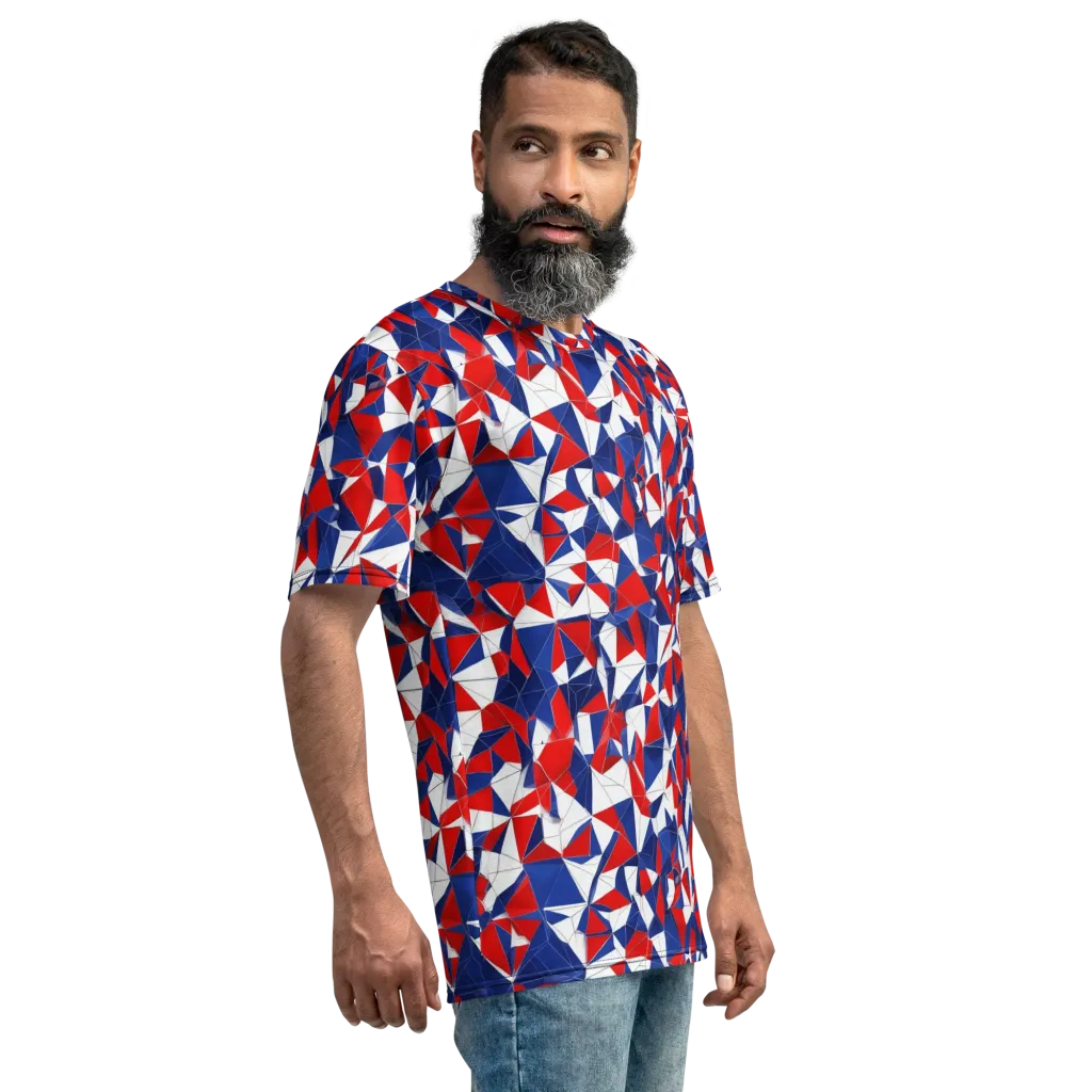 Patriot Prism on Men's Crew Neck T-Shirt — Right
