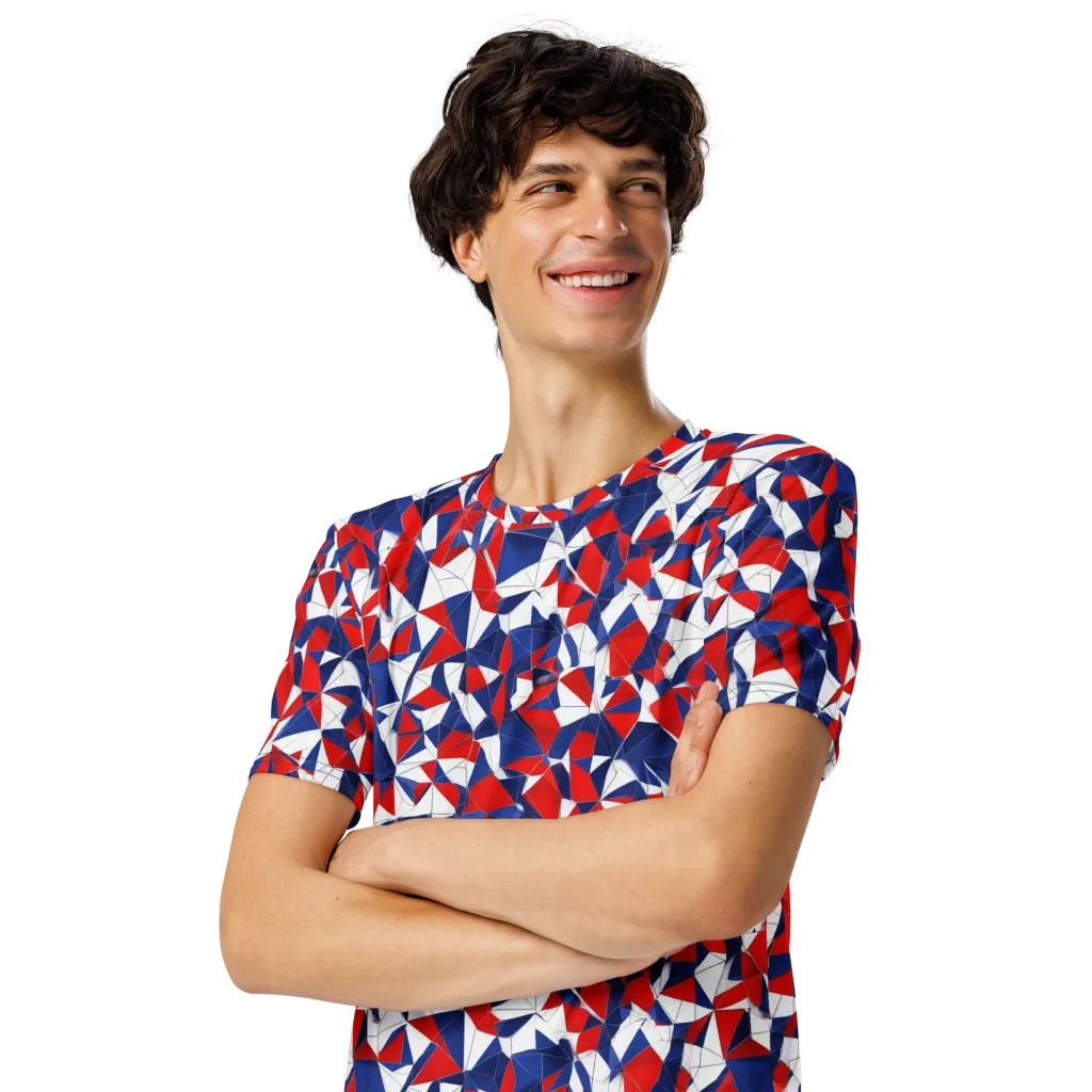 Patriot Prism on Men's Crew Neck T-Shirt — Left Front