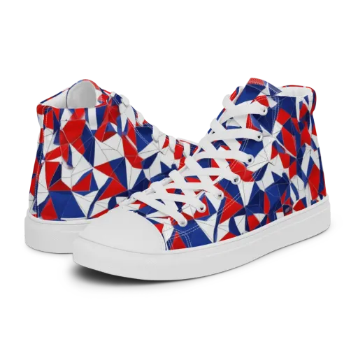 Patriot Prism on a Men's High Top Canvas Shoes