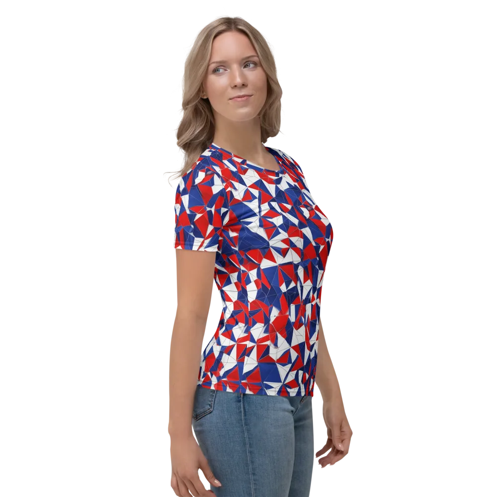 Patriot Prism on Women's Crew Neck T-Shirt — Right
