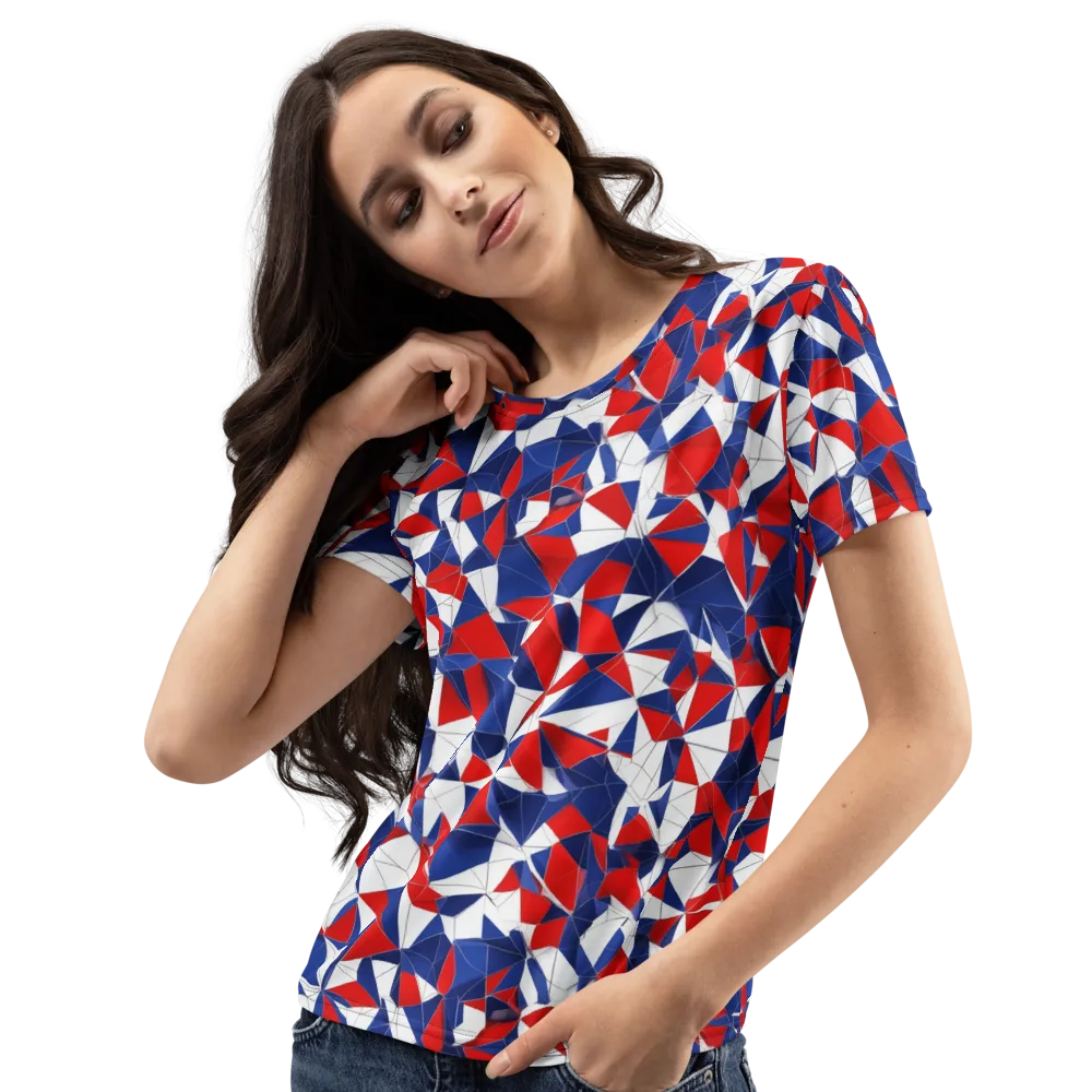 Patriot Prism on Women's Crew Neck T-Shirt — Left Front