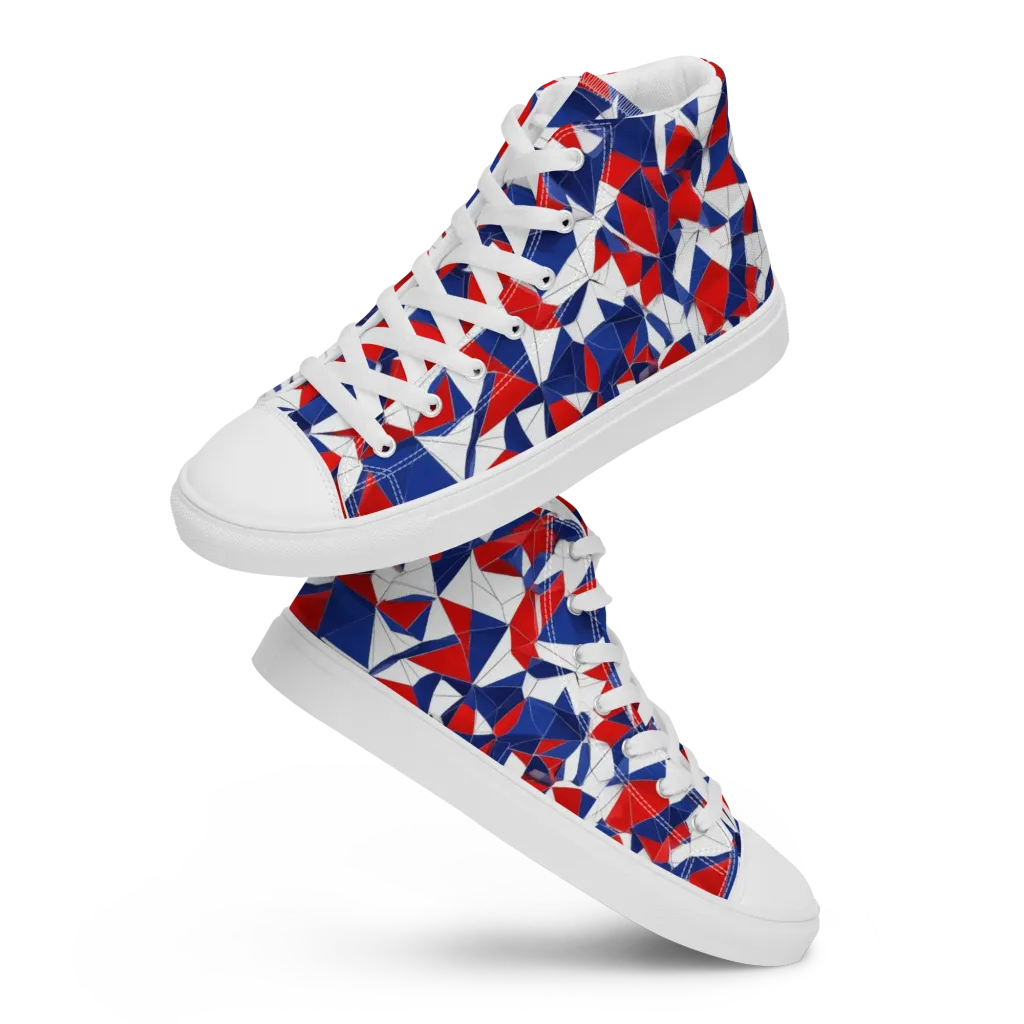 Patriot Prism on Women's High Top Canvas Shoes — Front