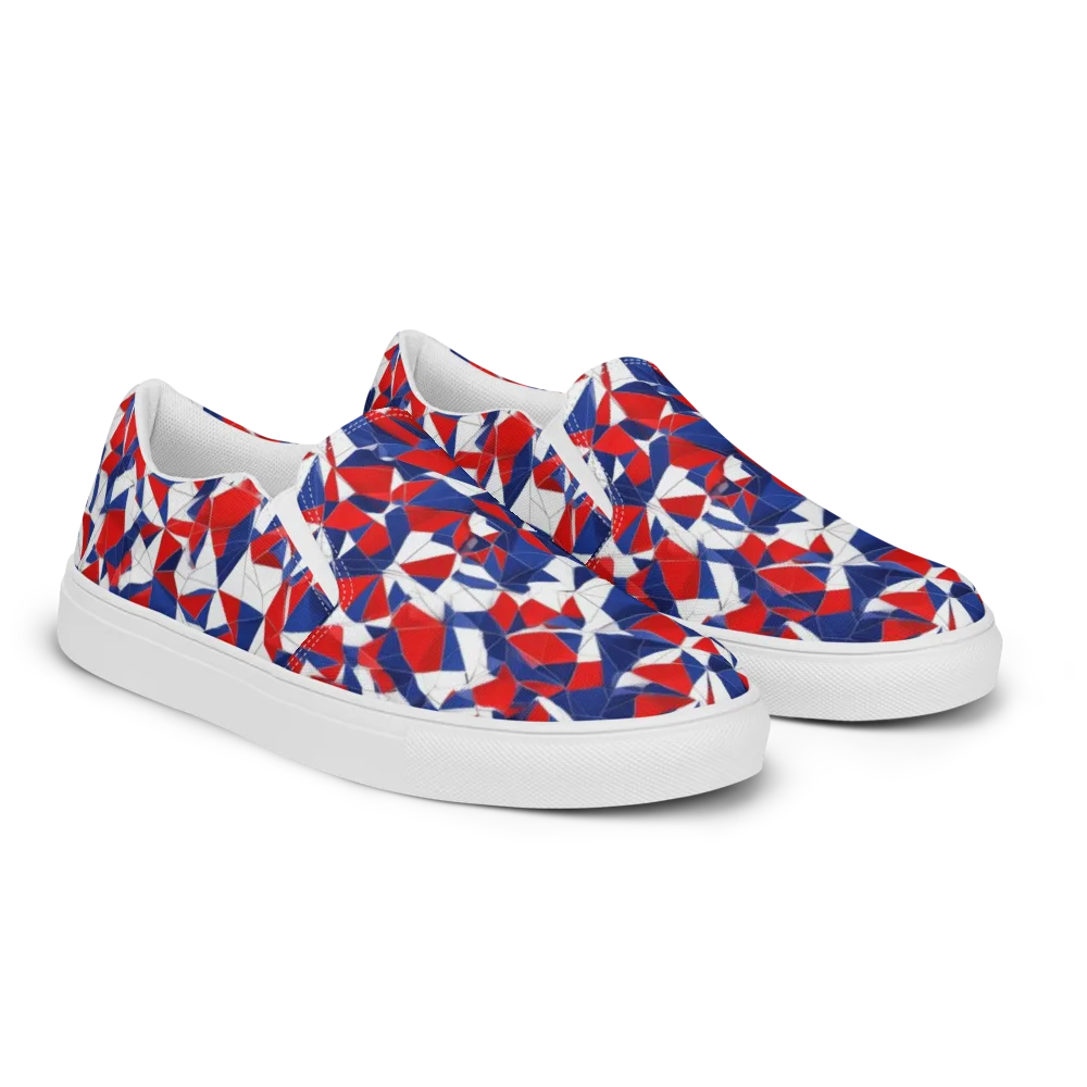 Patriot Prism on Men's Slip-On Canvas Shoes — Right Front