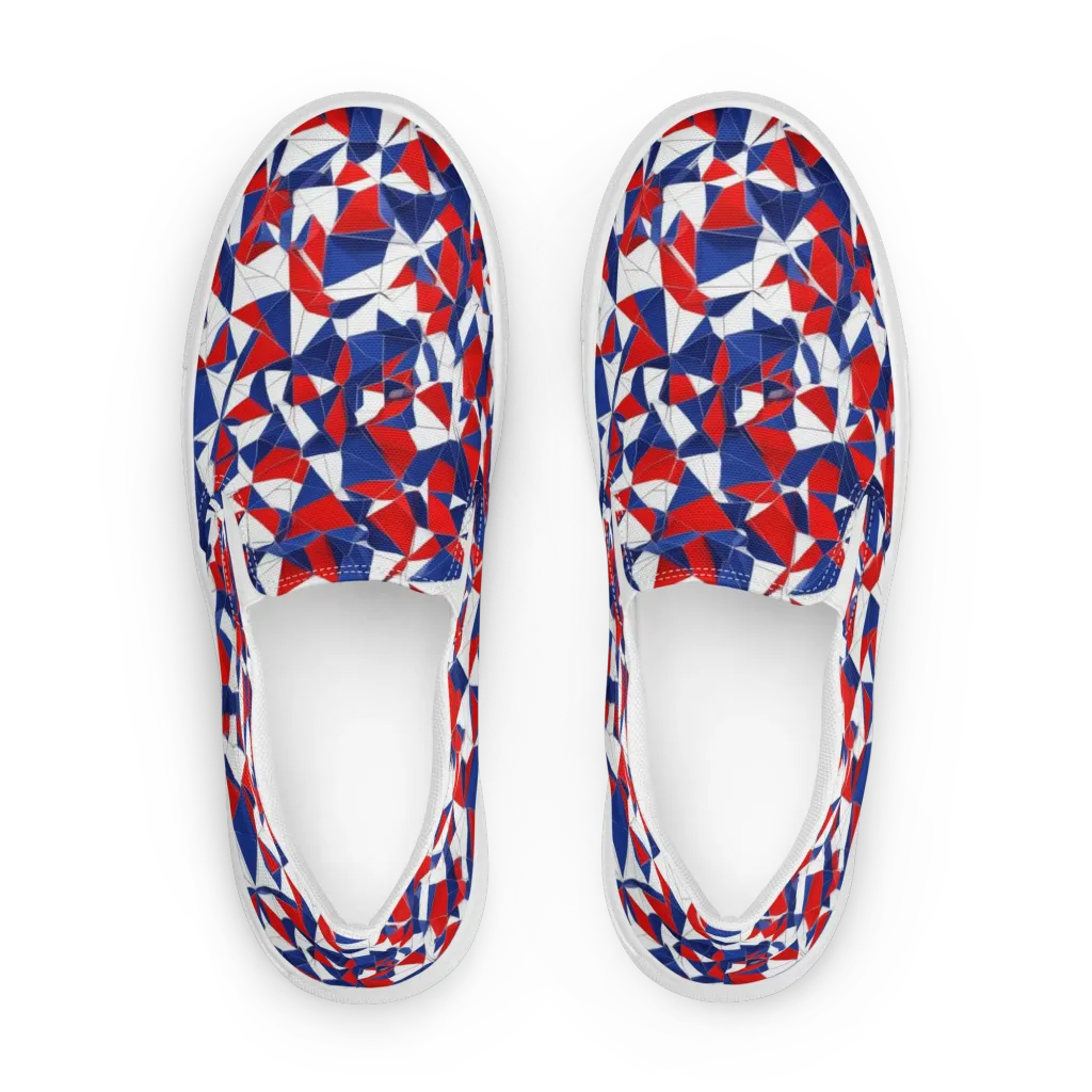 Patriot Prism on Women's Slip-On Canvas Shoes — Front