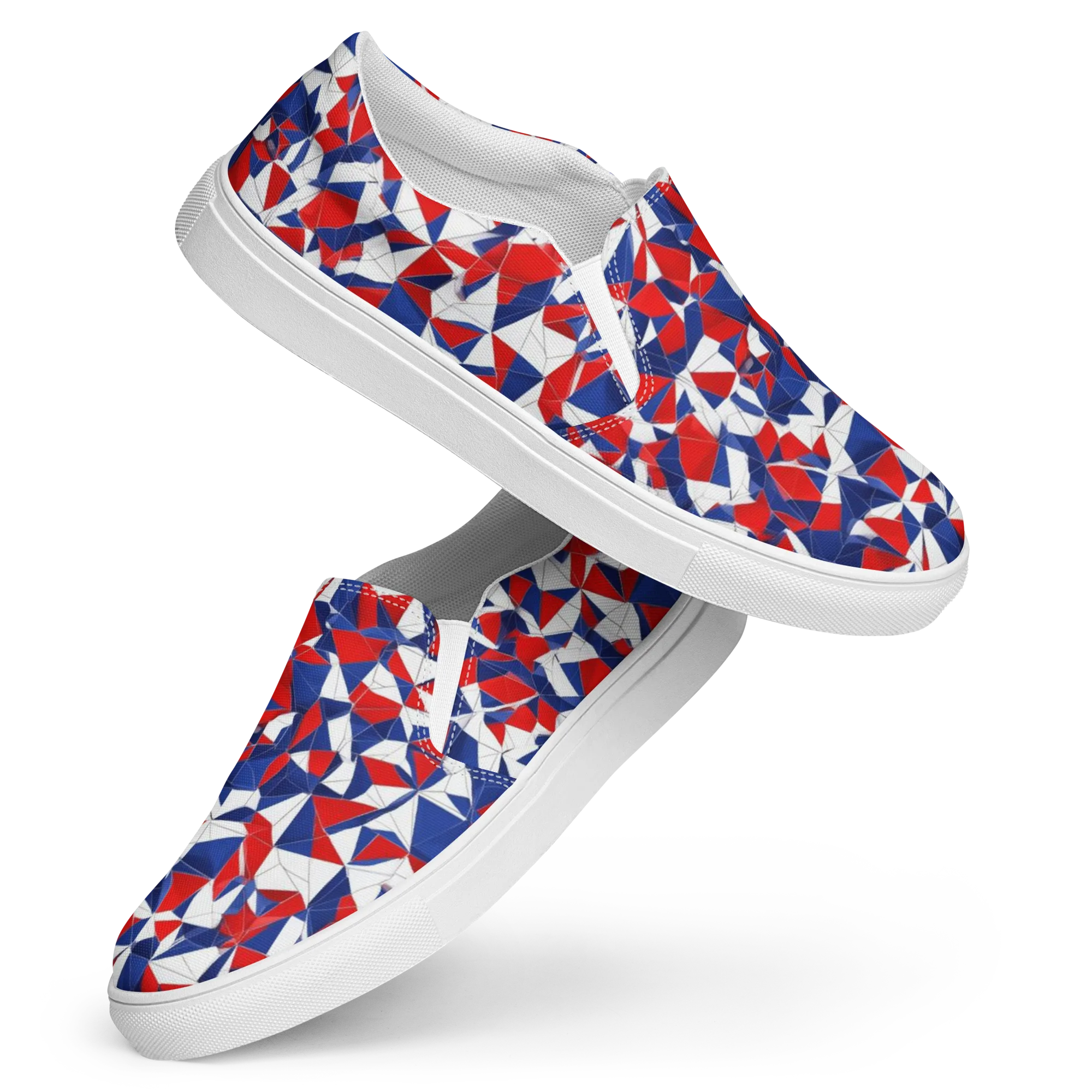 Patriot Prism on Women's Slip-On Canvas Shoes — Front