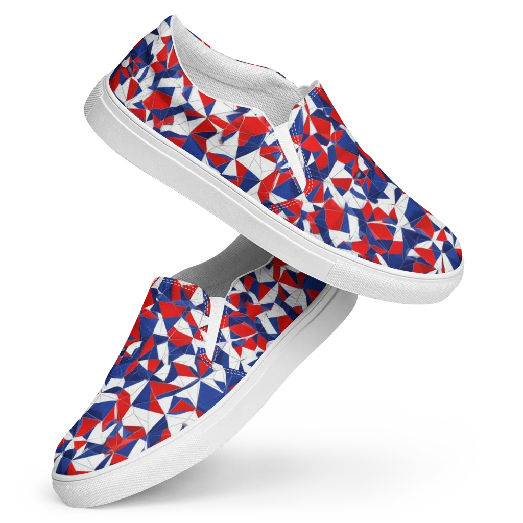 Patriot Prism on Women's Slip-On Canvas Shoes — Front