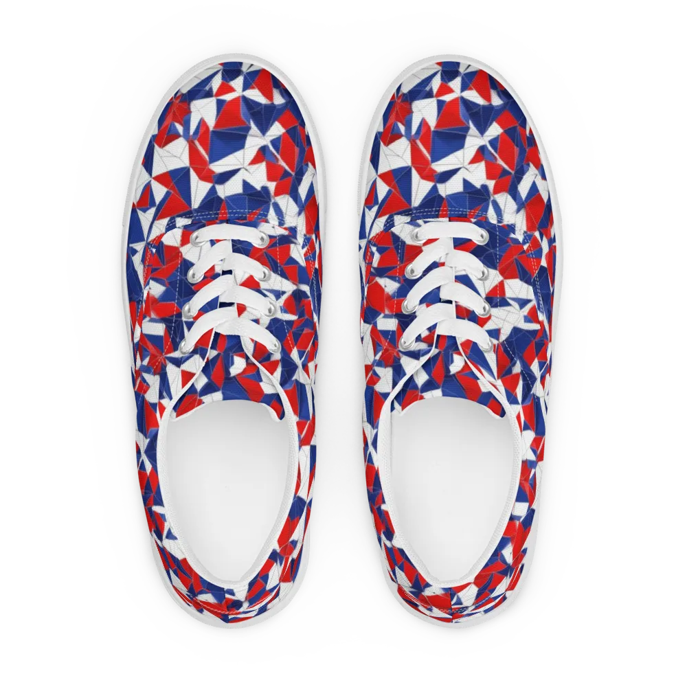 Patriot Prism on Men's Lace-Up Canvas Shoes — Front