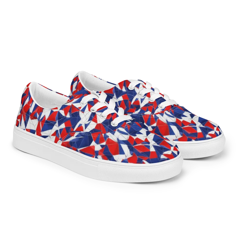 Patriot Prism on Men's Lace-Up Canvas Shoes — Right Front