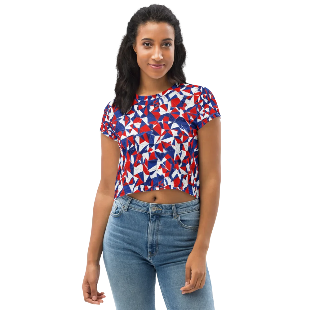 Patriot Prism on Crop Tee — Front