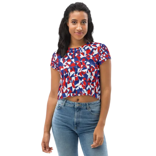 Patriot Prism on a Crop Tee