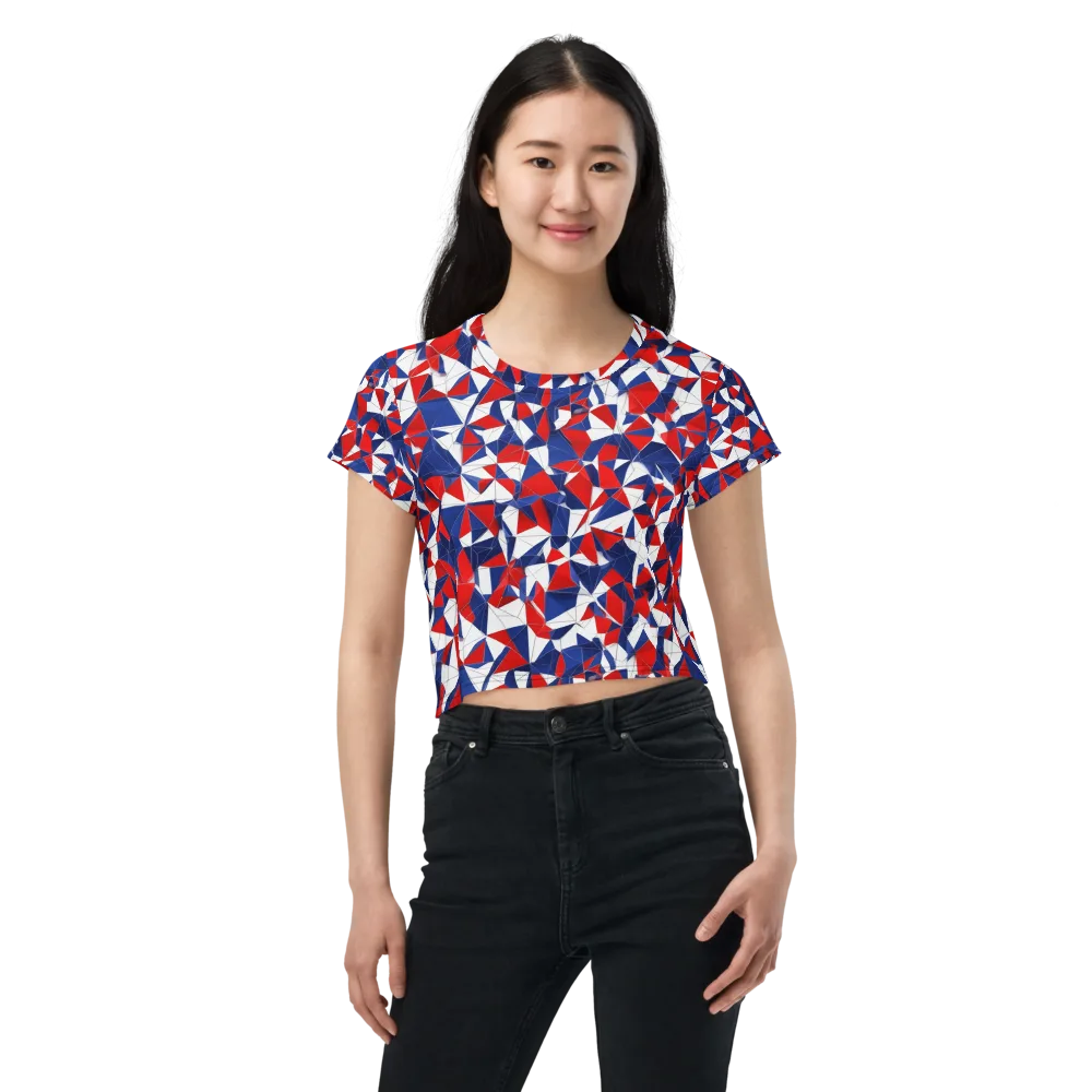 Patriot Prism on Crop Tee — Front