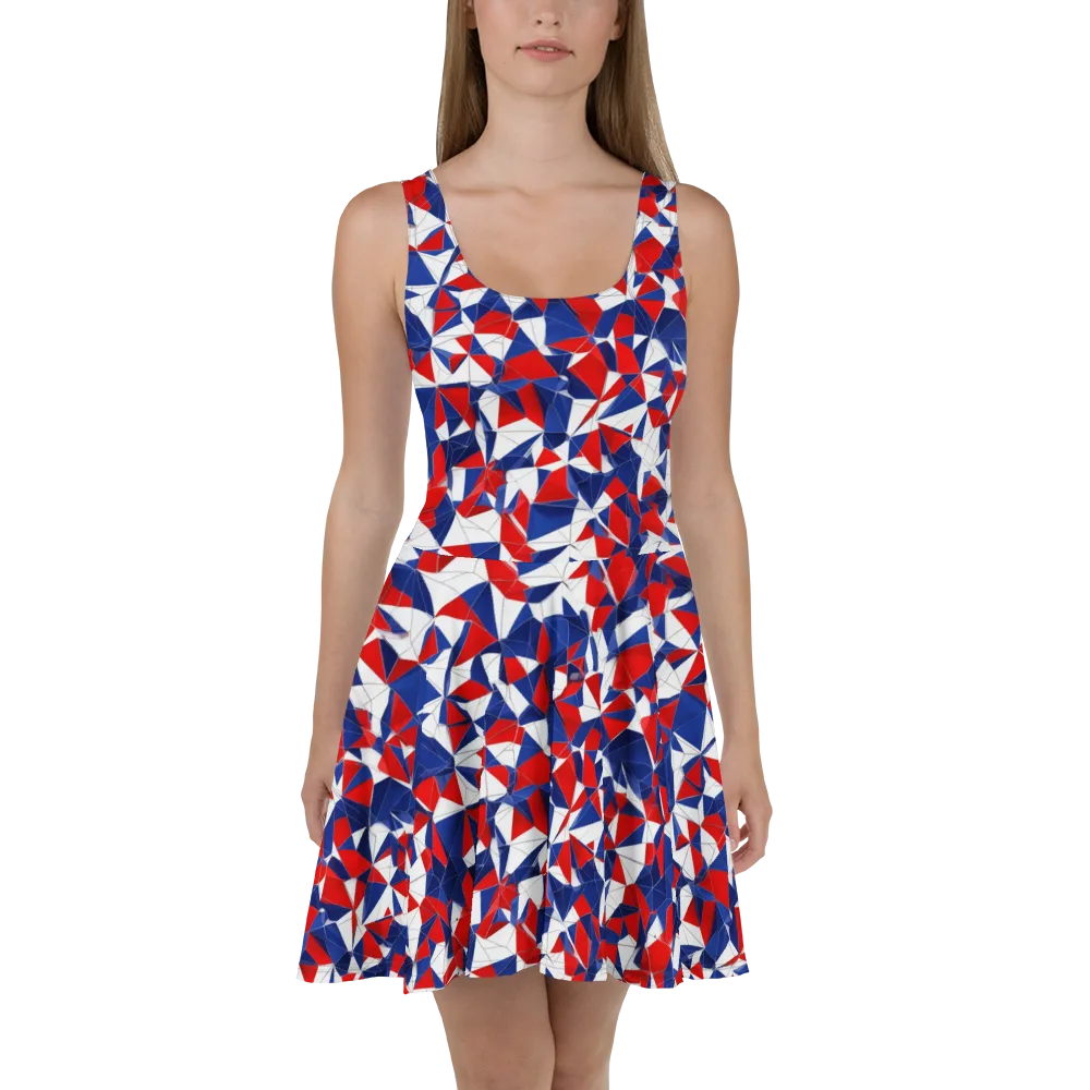 Patriot Prism on Skater Dress — Front